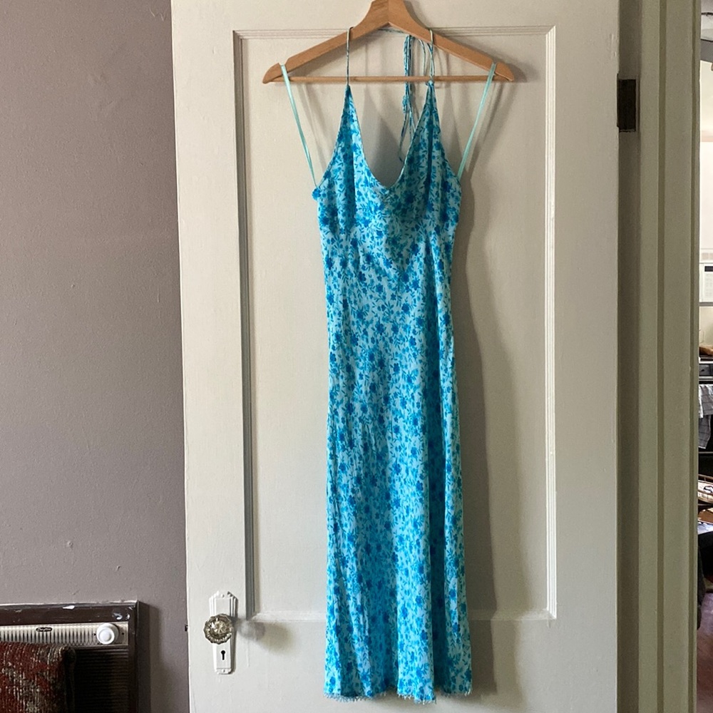 Y2K halter top floral dress